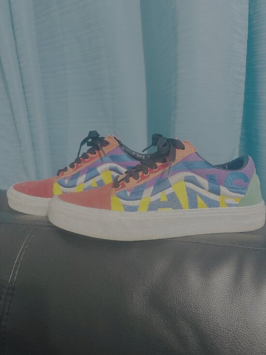 Vans Shoes - Vans Old Skool Multi-Color Graphic Logo Low Top Sneakers